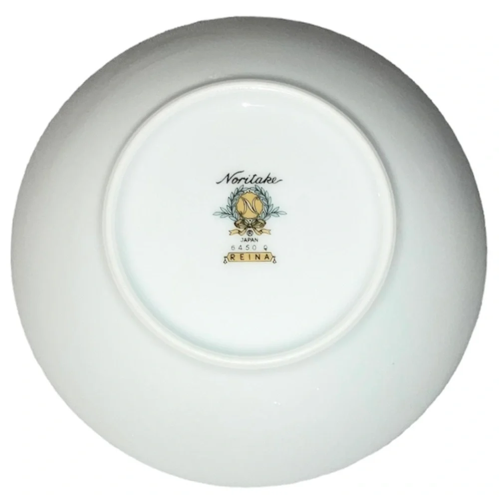 *5 for $25!* Noritake Reina 6450Q China White Floral Platinum Rim Fruit Bowl 5.5